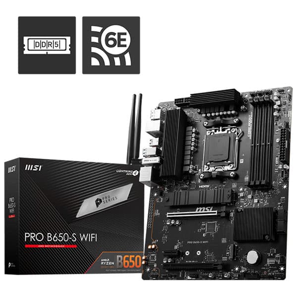 MSI PRO B650-S WIFI AMD AM5 Motherboard - 1
