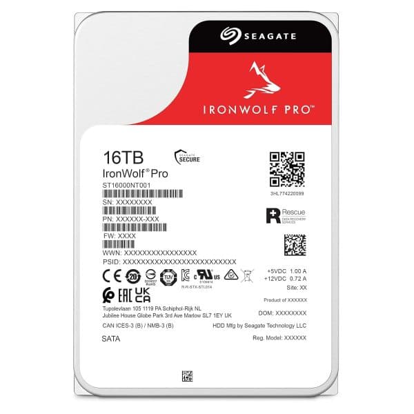 Seagate IronWolf Pro 16TB 3.5 inch SATA NAS Hard Drive - 2