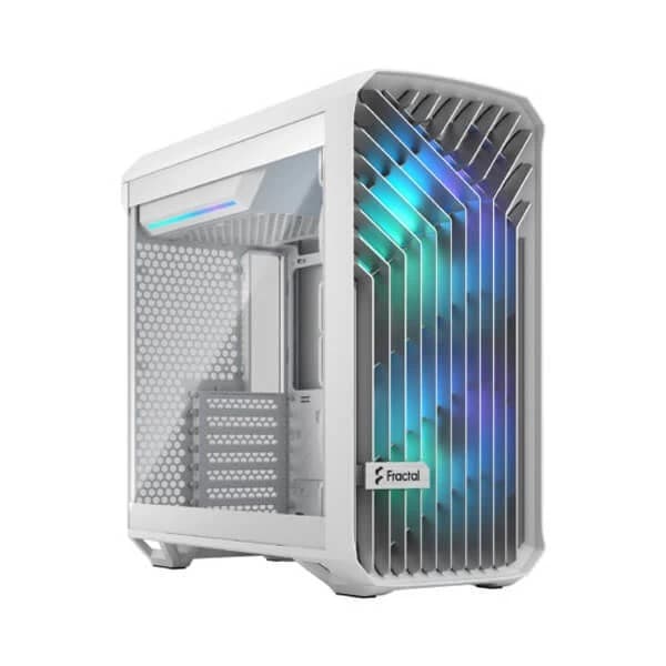 Fractal Design Torrent Compact TG Clear Tint RGB (E-ATX) Mid Tower Cabinet (White) - 1