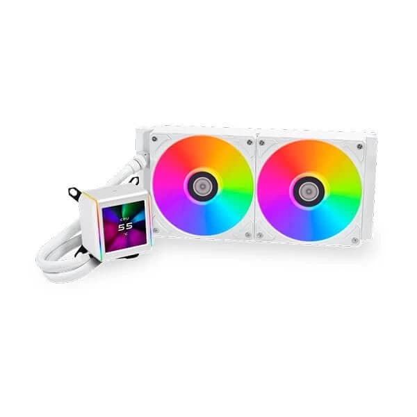 Lian Li Galahad II LCD ARGB 280mm CPU Liquid Cooler (White) - 1