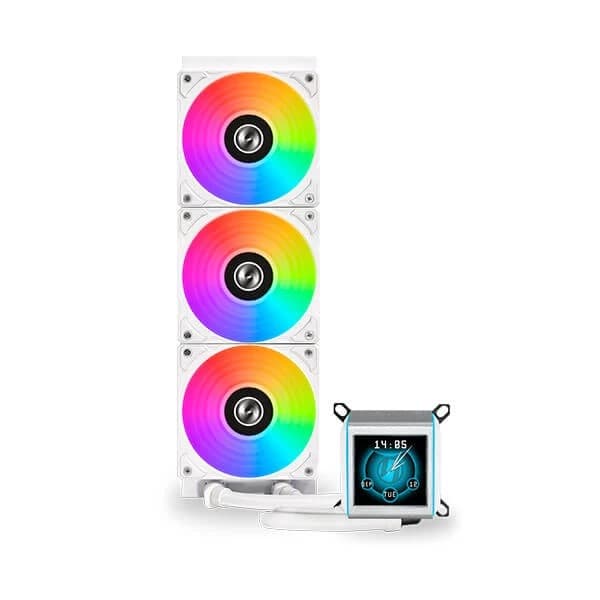 Lian Li Galahad II LCD ARGB 360mm CPU Liquid Cooler (White) - 4