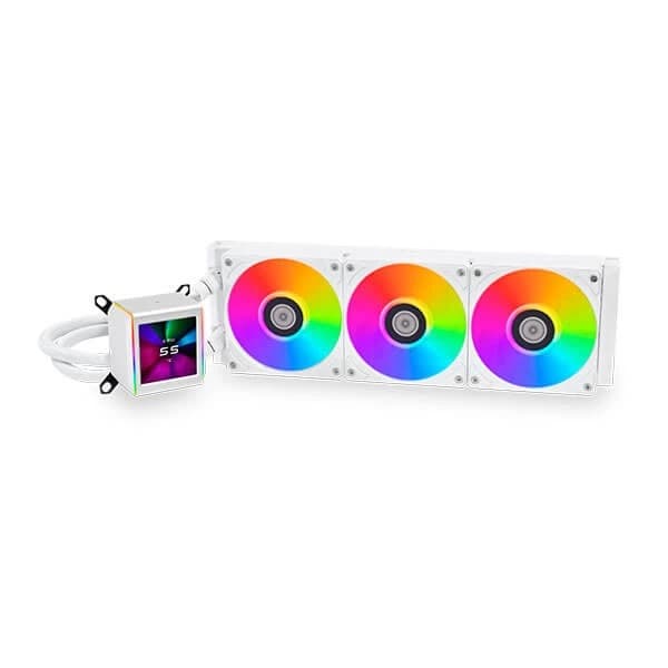 Lian Li Galahad II LCD ARGB 360mm CPU Liquid Cooler (White) - 1