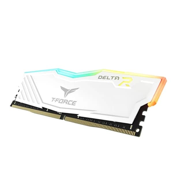 TeamGroup T-Force Delta RGB 16GB (8GBx2) DDR4 3200MHz CL16 Desktop Ram (White) - 2