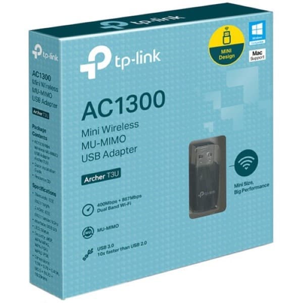 TP-Link Archer T3U AC1300 Mini Wireless MU-MIMO USB Wi-Fi Adapter - 2