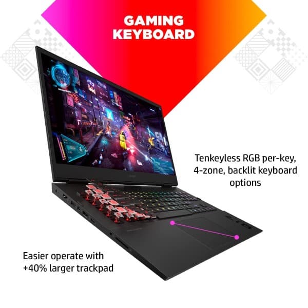 HP Omen 12th Gen Intel Core i9-12900HX 17.3 inch(43.9cm) QHD Gaming Laptop(32GB RAM/2TB SSD/RTX 3080Ti 16GB Graphics/165Hz/3ms Response Time/Win 11/MSO 2021/Backlit KB/B&O/Alexa/Xbox Pass)17-ck1023TX - 7