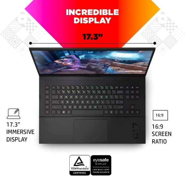 HP Omen 12th Gen Intel Core i9-12900HX 17.3 inch(43.9cm) QHD Gaming Laptop(32GB RAM/2TB SSD/RTX 3080Ti 16GB Graphics/165Hz/3ms Response Time/Win 11/MSO 2021/Backlit KB/B&O/Alexa/Xbox Pass)17-ck1023TX - 2