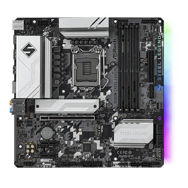ASRock B560M STEEL LEGEND LGA 1200 Intel B560 SATA 6Gb/s Micro ATX Intel Motherboard - 2