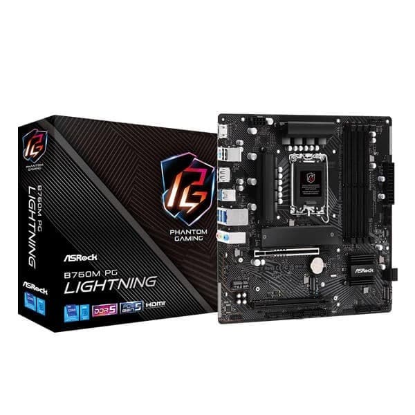 ASRock B760M PG Lightning Motherboard Supports Intel 12th , 13th & 14th Gen Processors - 1