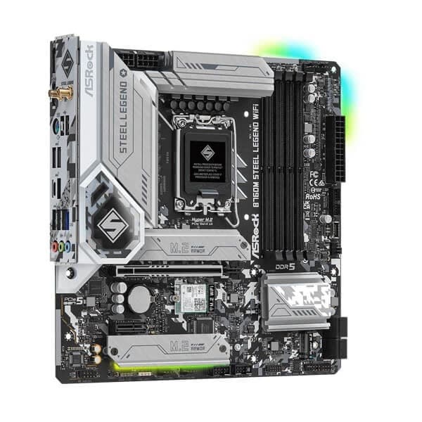 ASRock B760M Steel Legend WIFI Motherboard Supports Intel 12th , 13th & 14th Gen Processors - 2