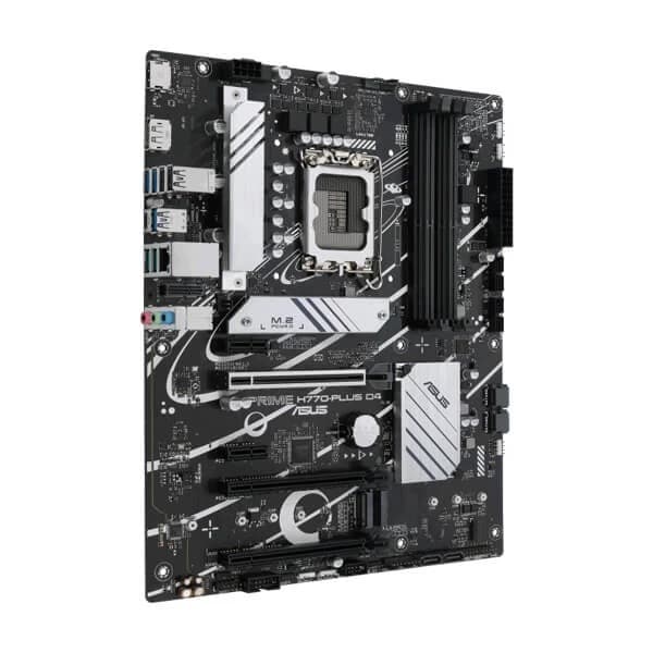 ASUS Prime H770-PLUS D4 Intel H770 (13th, 14th and 12th Gen) LGA 1700 ATX Motherboard with PCIe 5.0, 3xPCIe 4.0 M.2 Slots,DDR4,2.5Gb LAN,DisplayPort, HDMI,USB 3.2 Gen 2 Type-C,Thunderbolt™ (USB4®) Support - 3