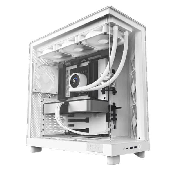 NZXT H6 Flow (ATX) Mid Tower Cabinet (White) - 1