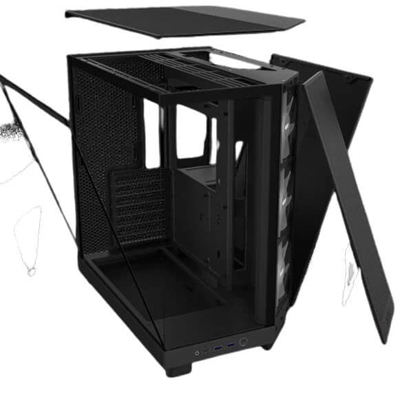 NZXT H6 Flow RGB (ATX) Mid Tower Cabinet (Black) - 5