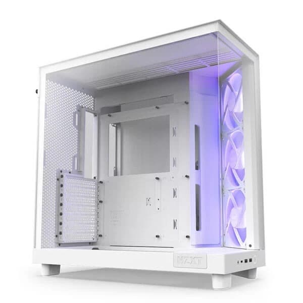 NZXT H6 Flow RGB (ATX) Mid Tower Cabinet (White) - 2