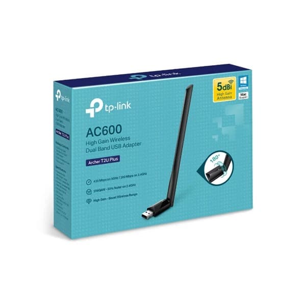 TP-Link Archer T2U Plus AC600 Wifi USB Adapter - 2