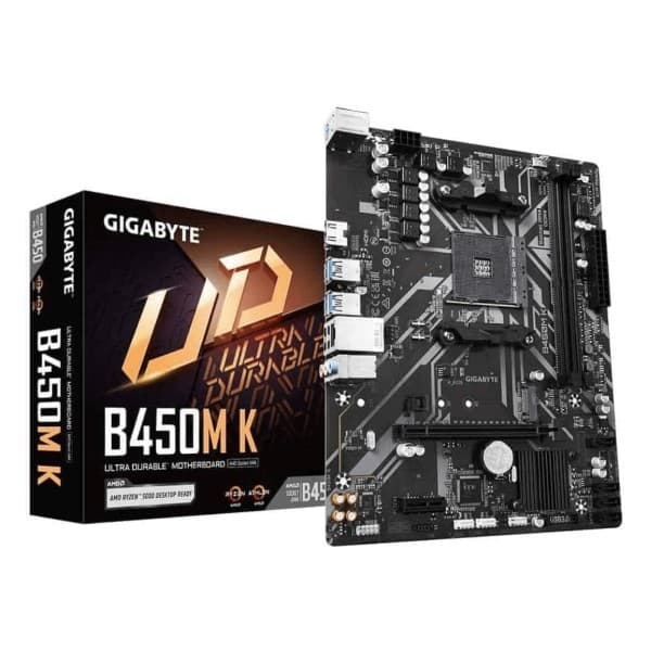 Gigabyte B450M K (rev. 2.0) (Socket AM4/B450/DDR4/Micro ATX) Motherboard - 1