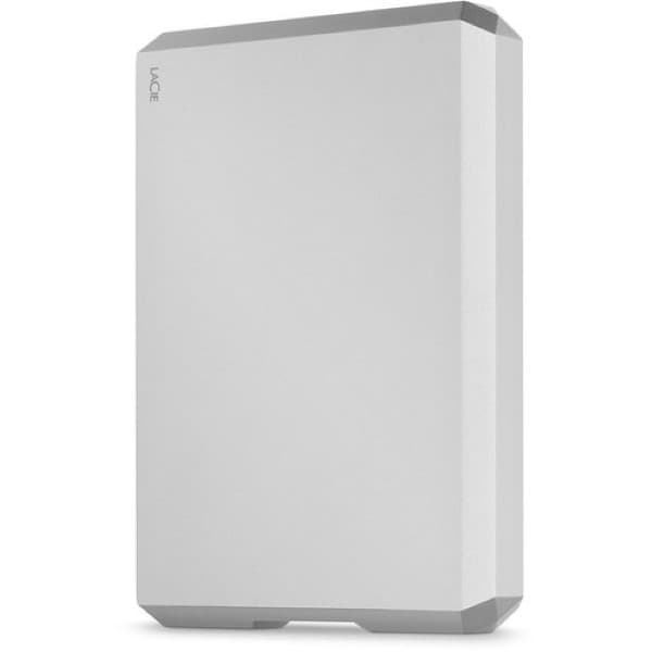 LaCie Mobile Drive 4TB External Drive - Moon Silver - 1