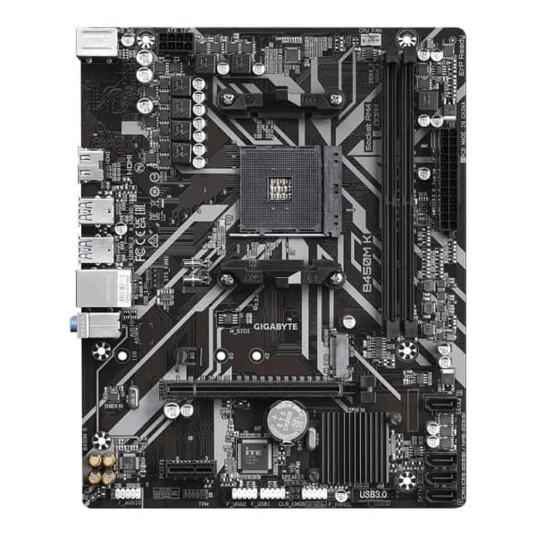 Gigabyte B450M K (rev. 2.0) (Socket AM4/B450/DDR4/Micro ATX) Motherboard - 4