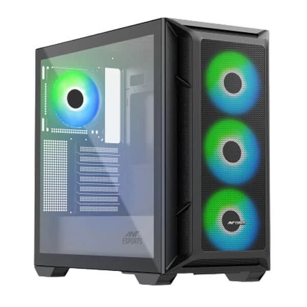 Ant Esports 611 Air ARGB (ATX) Mid Tower Cabinet (Black) - 1