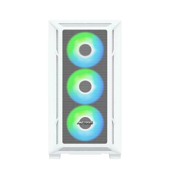 Ant Esports 611 Air ARGB (ATX) Mid Tower Cabinet (White) - 2