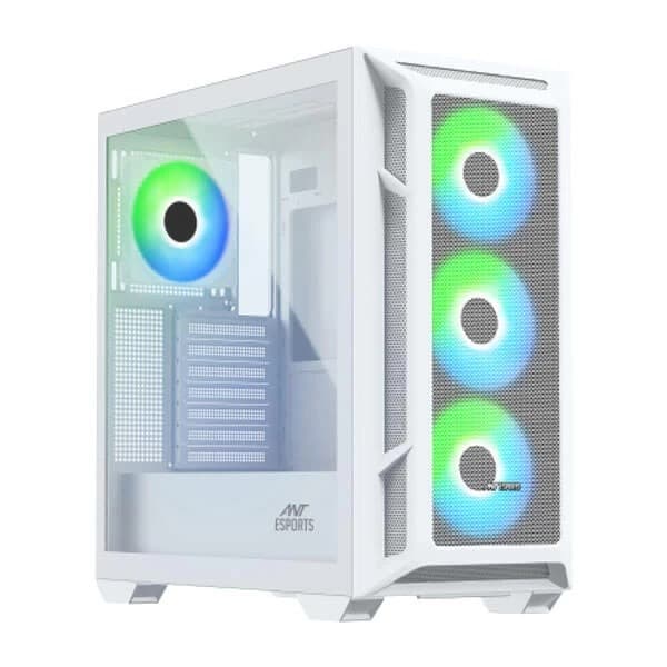 Ant Esports 611 Air ARGB (ATX) Mid Tower Cabinet (White) - 1