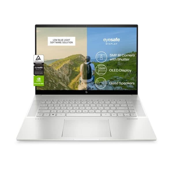 HP Envy 16 h0026tx 12th Gen Intel Core i9-16 inch(40.6cm) UHD+OLED Multi-Touch Eye Safe Display (32GB RAM/2TB SSD/400 nits/Win 11/GeForce RTX 3060 6GB Graphics/5MP IR Camera/Alexa/B&O/MSO/1.32Kg) - 1