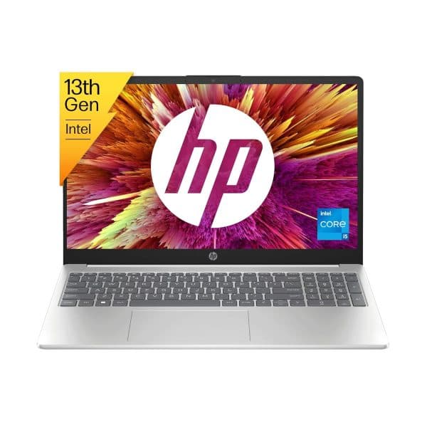 HP Laptop 15, 13th Gen Intel Core i5-1335U, 15.6-inch (39.6 cm), FHD, 8GB DDR4, 512GB SSD, Intel Iris Xe Graphics, FHD Camera w/Privacy Shutter (Win 11, MSO 2021, White, 1.59 kg), fd0022TU - 1