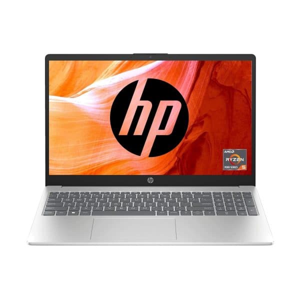 HP Laptop 15, AMD Ryzen 5 7520U, 15.6-inch (39.6 cm), FHD, 16GB LPDDR5, 512GB SSD, AMD Radeon Graphics, FHD Camera w/Privacy Shutter, Backlit KB (Win 11, MSO 2021, Silver, 1.59 kg), fc0030AU - 1