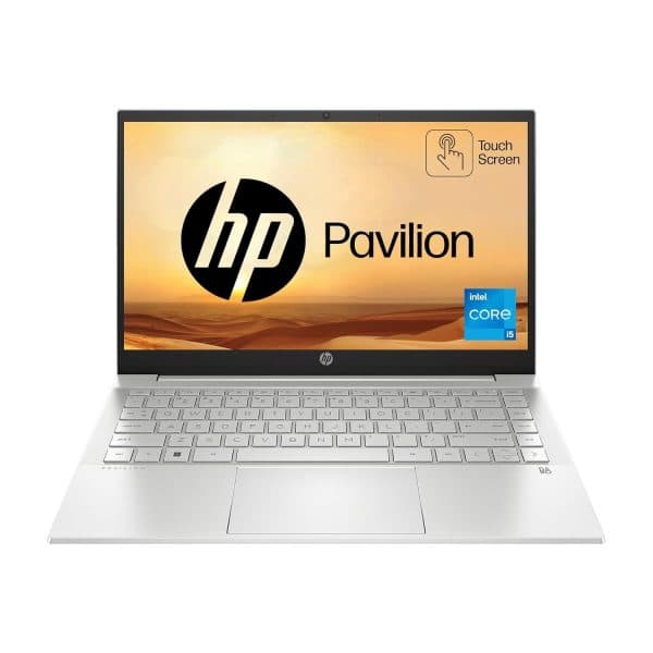HP Pavilion 14, 12th Gen Intel Core i5-1235U,14-inch (35.6 cm),FHD,Touchscreen,16GB DDR4, 512GB SSD, Intel Iris Xᵉ Graphics, FPR, Backlit KB, Audio by B&O (Win 11, MSO 2021, Silver, 1.41 kg),dv2041TU - 1