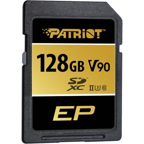 Patriot V90 128GB UHS-II SDXC U3 Class 10 Memory Card - 1