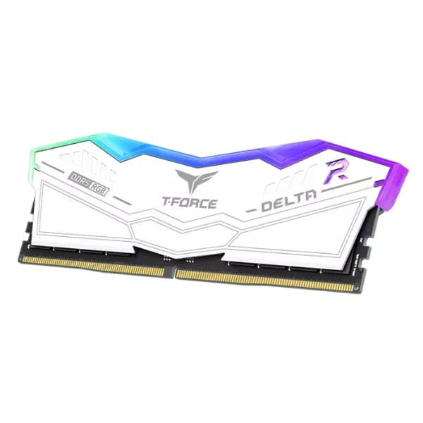 TeamGroup T-Force Delta RGB 64GB (32GBx2) DDR5 5600MHz CL36 Desktop RAM (White) - 2