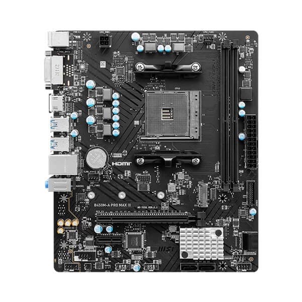 MSI B450M-A Pro Max II AMD mATX Motherboard - 5
