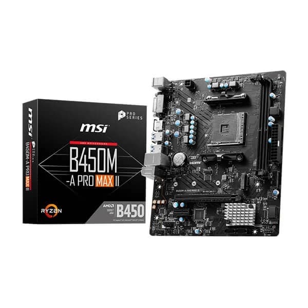 MSI B450M-A Pro Max II AMD mATX Motherboard - 1