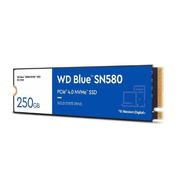 Western Digital Blue SN580 250GB M.2 NVMe Gen4 SSD - 4