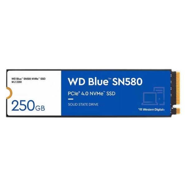 Western Digital Blue SN580 250GB M.2 NVMe Gen4 SSD - 5