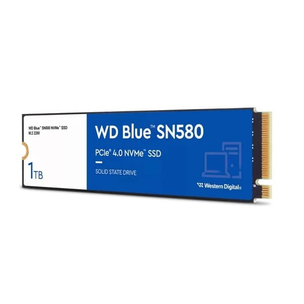 Western Digital Blue SN580 1TB M.2 NVMe Gen4 Internal SSD - 5