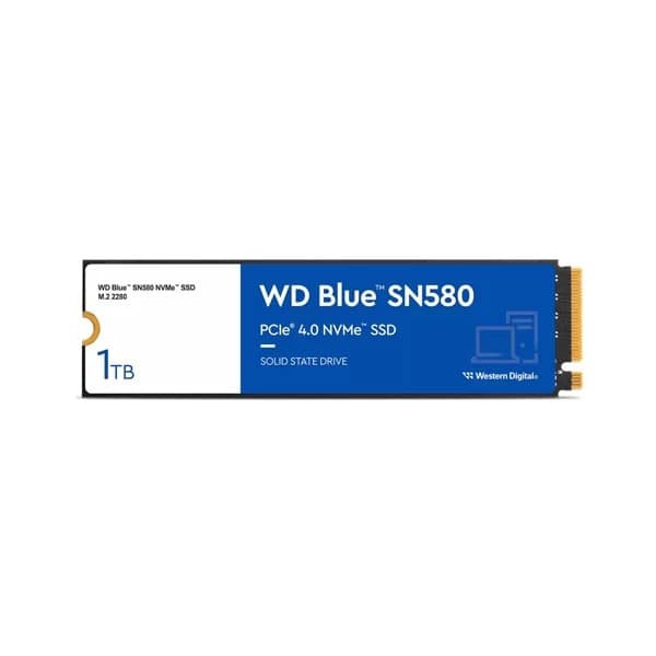 Western Digital Blue SN580 1TB M.2 NVMe Gen4 Internal SSD - 3