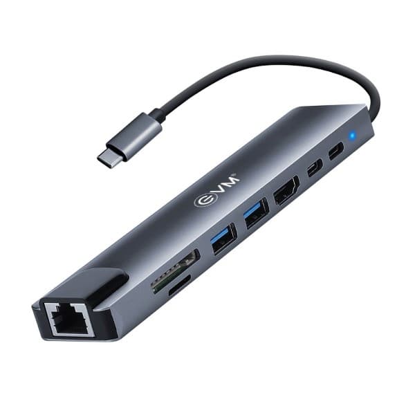 EVM USB Type C 8 In 1 MultiPort Docking Station - 1