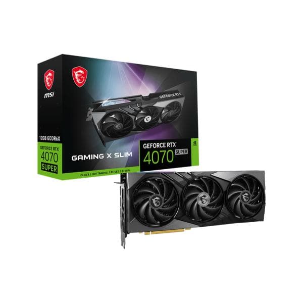 MSI GeForce RTX 4070 Super 12G Gaming X Slim Graphics Card (Black) - 1