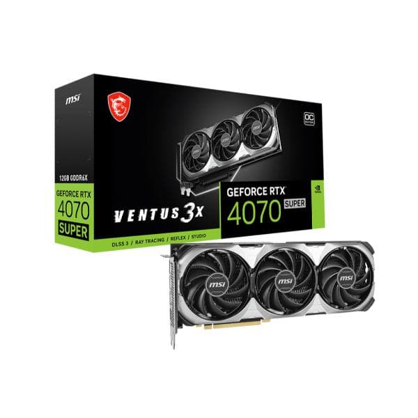 MSI GeForce RTX 4070 Super 12G Ventus 3X OC Graphics Card - 1