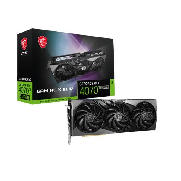MSI GeForce RTX 4070 Ti Super 16G Gaming X Slim Graphics Card - 1