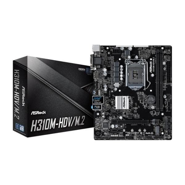 Asrock H310M-HDV/M.2 Intel LGA 1151 mATX Motherboard - 1