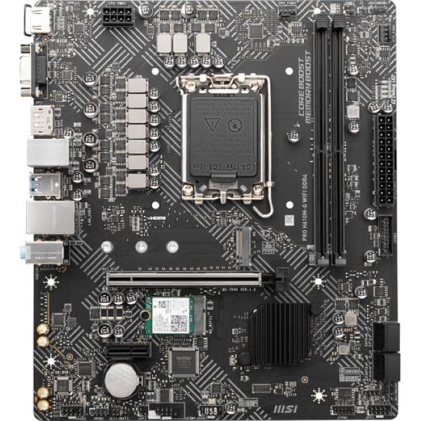 MSI Pro H610M-G Wifi DDR4 Intel LGA 1700 mATX Motherboard Supports Intel 12th , 13th & 14th Gen Processors - 3