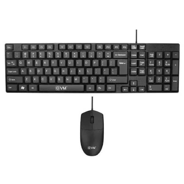 EVM Wired Keyboard Mouse Combo EVM-KM117 - 1