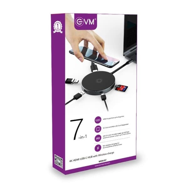 EVM USB-C Hub With 5W Wireless Charging - 2