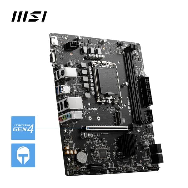 MSI Pro H610M-E mATX Intel LGA 1700 Motherboard Supports Intel 12th , 13th & 14th Gen Processors - 3