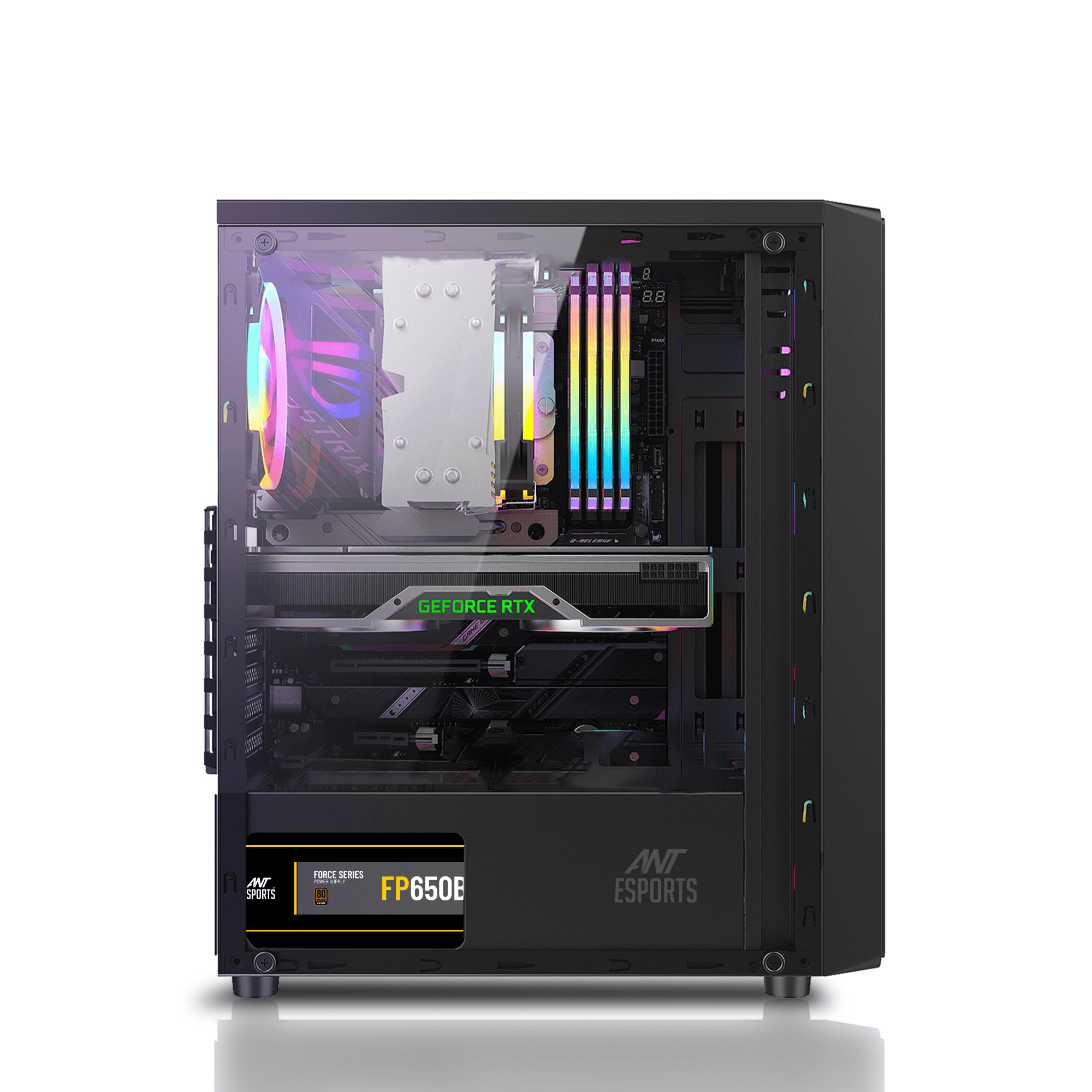 Ant Esports Elite 1100 Gaming Cabinet, Black - 2