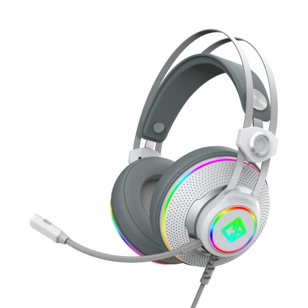 Cosmic Byte Proteus Headset Dual Input USB and 3.5mm, 7.1 Surround Sound, RGB LED, ENC Microphone, Memory Foam Earcushions, Windows Software (White) - 1