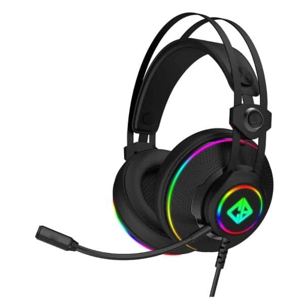 Cosmic Byte Proteus Headset Dual Input USB and 3.5mm, 7.1 Surround Sound, RGB LED, ENC Microphone, Memory Foam Earcushions, Windows Software (Black) - 1