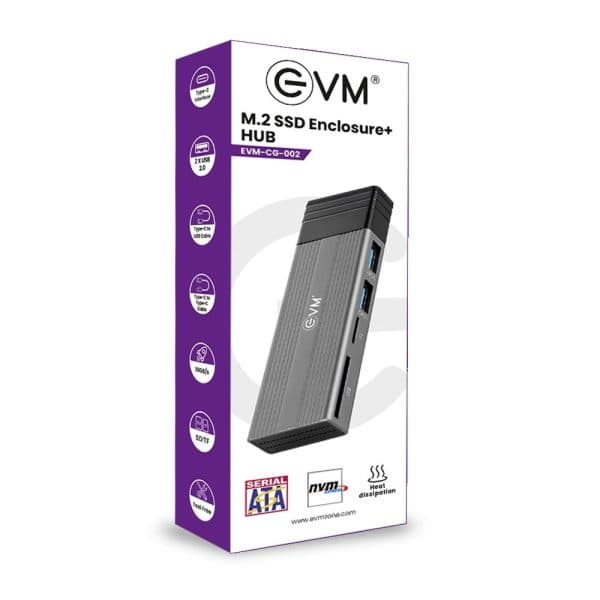 EVM M.2 SSD Enclosure + Hub - 2