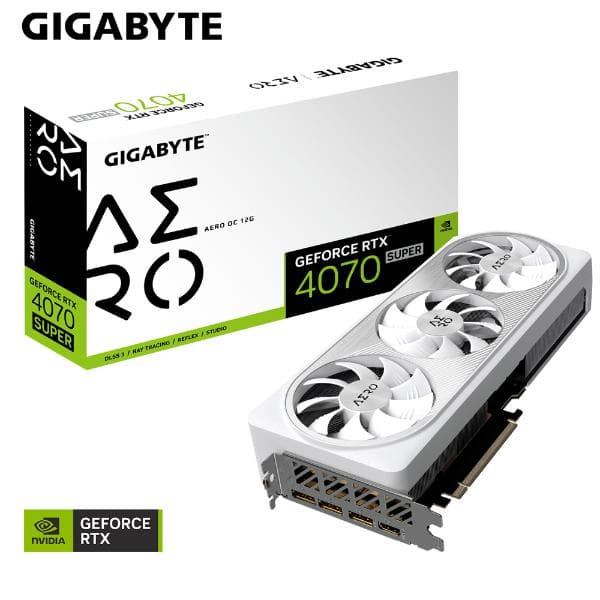 Gigabyte GeForce RTX 4070 SUPER AERO OC 12G Graphics Card - 7